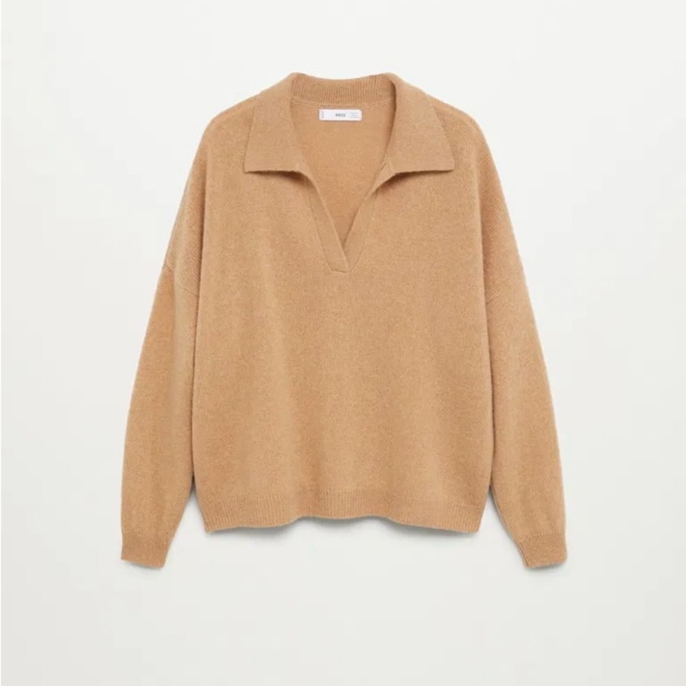 Mango 100% cashmere polo neck sweater